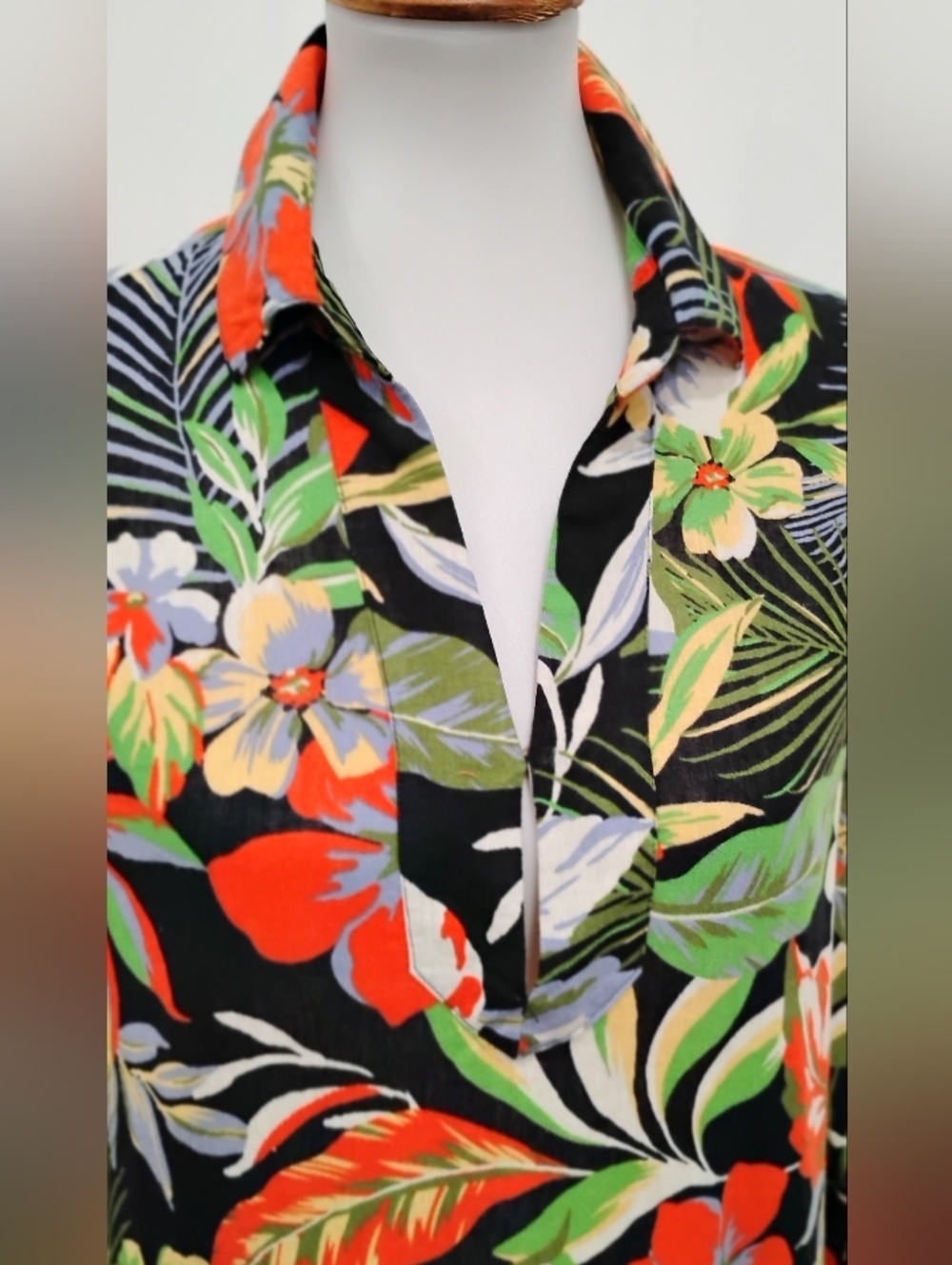 TROPICAL PRINT DAY DRESS - Picture 4 of 9